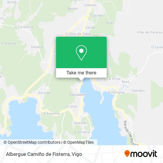 Albergue Camiño de Fisterra map