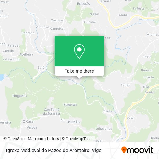 Igrexa Medieval de Pazos de Arenteiro map