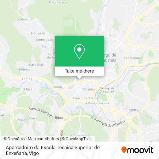 mapa Aparcadoiro da Escola Técnica Superior de Enxeñaría