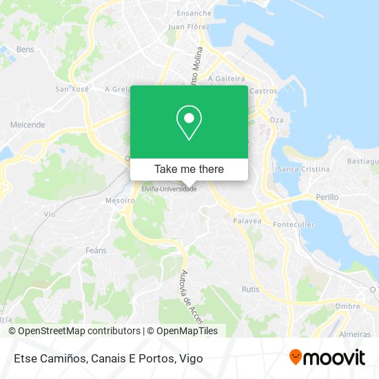 Etse Camiños, Canais E Portos map