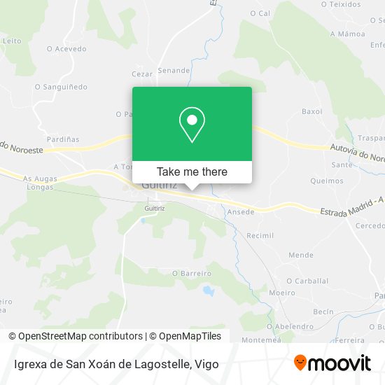 Igrexa de San Xoán de Lagostelle map