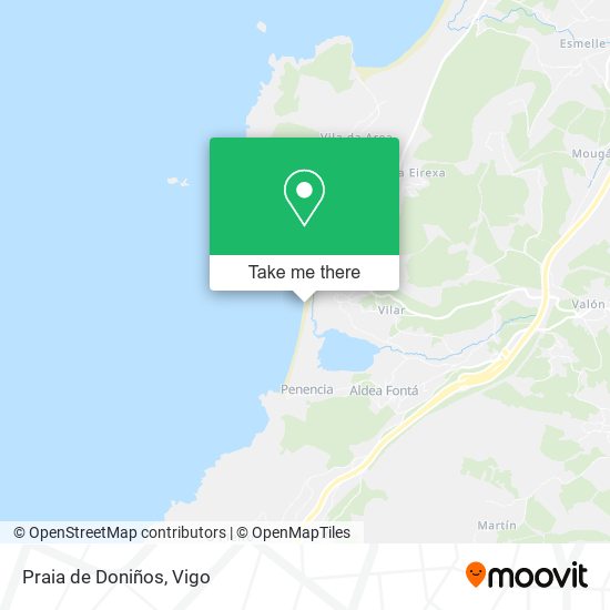 Praia de Doniños map