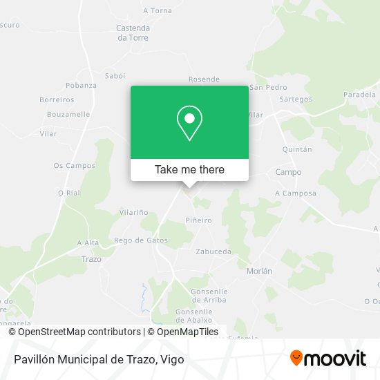 Pavillón Municipal de Trazo map