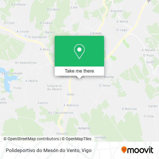 Polideportivo do Mesón do Vento map
