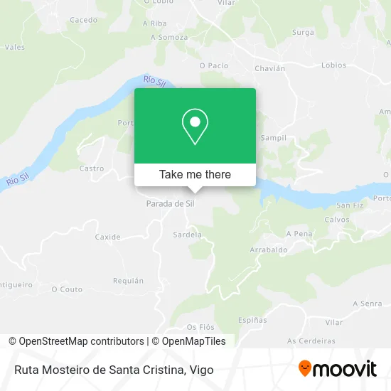 Ruta Mosteiro de Santa Cristina map