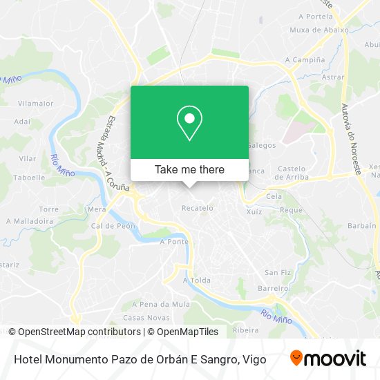 Hotel Monumento Pazo de Orbán E Sangro map