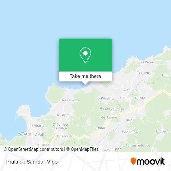 Praia de Sarridal map