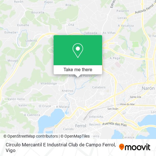 Círculo Mercantil E Industrial Club de Campo Ferrol map