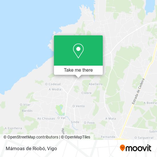 Mámoas de Riobó map