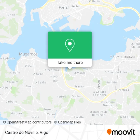 Castro de Noville map