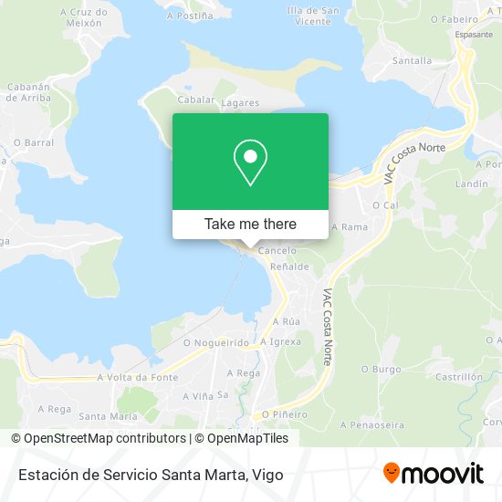 mapa Estación de Servicio Santa Marta