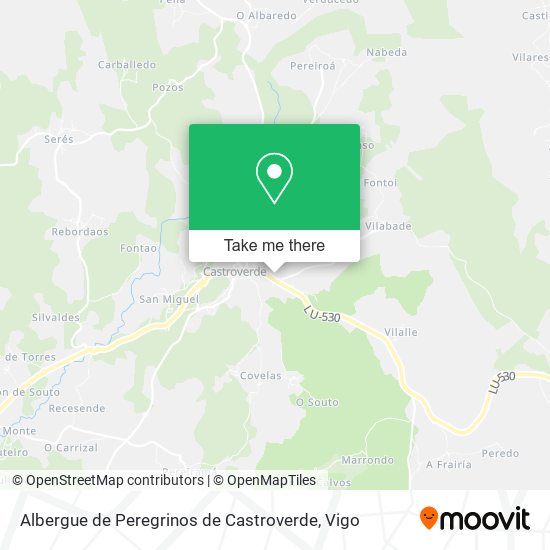 Albergue de Peregrinos de Castroverde map