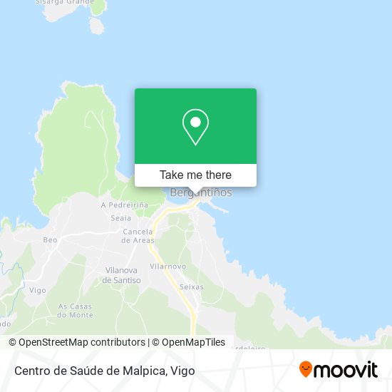 mapa Centro de Saúde de Malpica