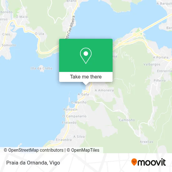 Praia da Ornanda map