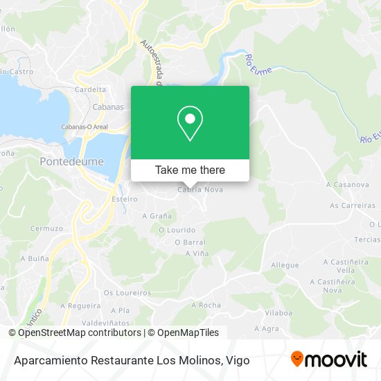 Aparcamiento Restaurante Los Molinos map