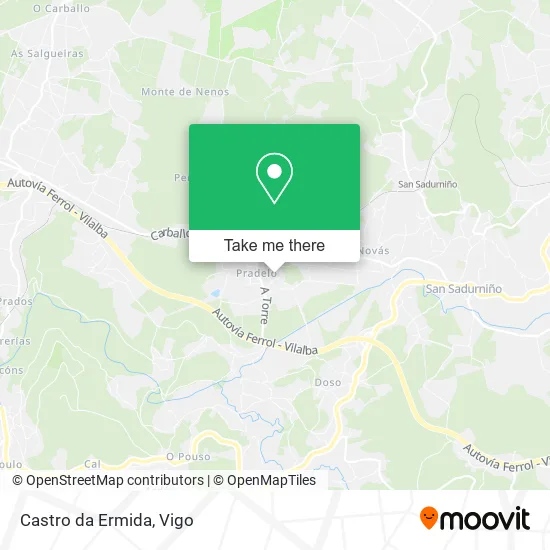 Castro da Ermida map