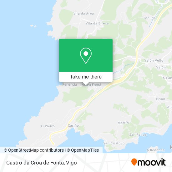 Castro da Croa de Fontá map