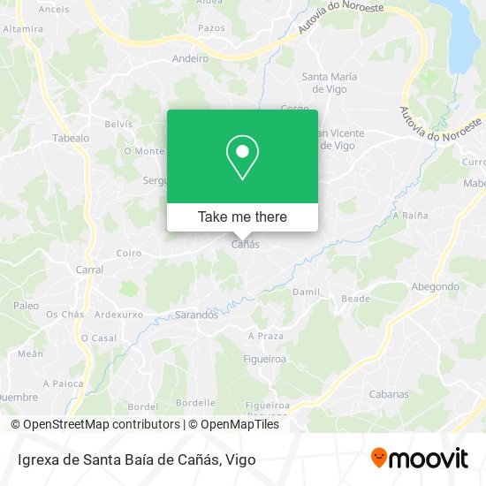 Igrexa de Santa Baía de Cañás map