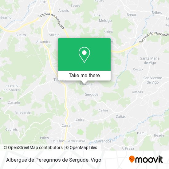 Albergue de Peregrinos de Sergude map