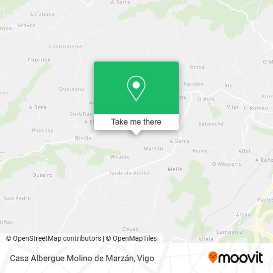 Casa Albergue Molino de Marzán map