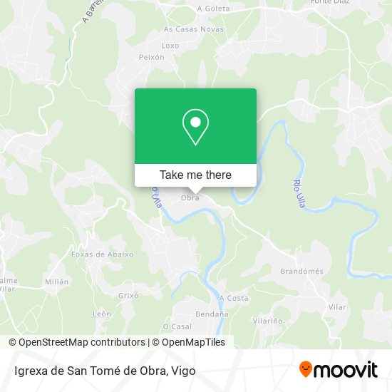 mapa Igrexa de San Tomé de Obra