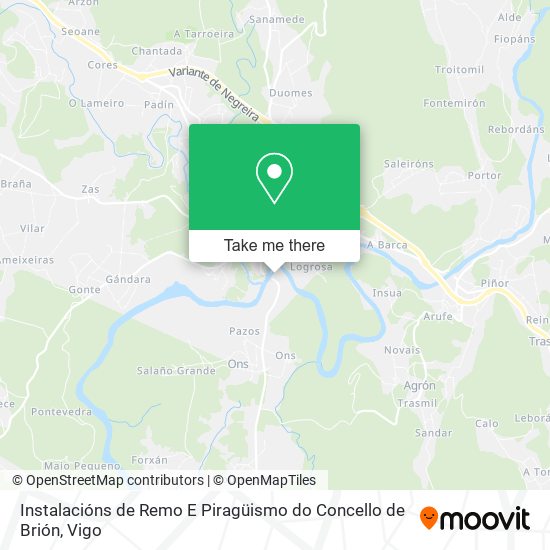 Instalacións de Remo E Piragüismo do Concello de Brión map