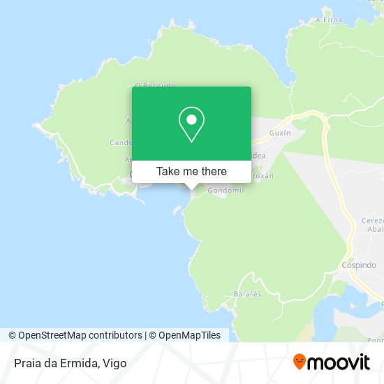 Praia da Ermida map