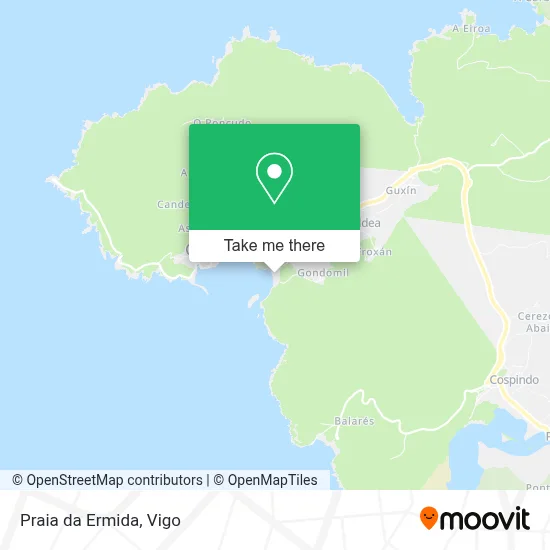 Praia da Ermida map