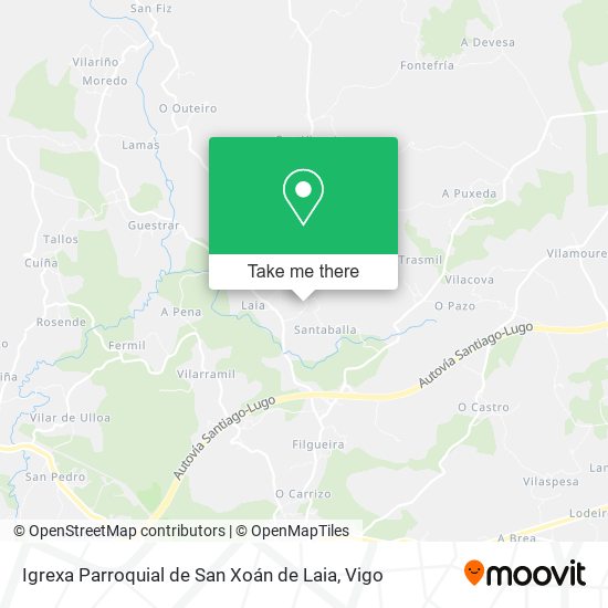 Igrexa Parroquial de San Xoán de Laia map