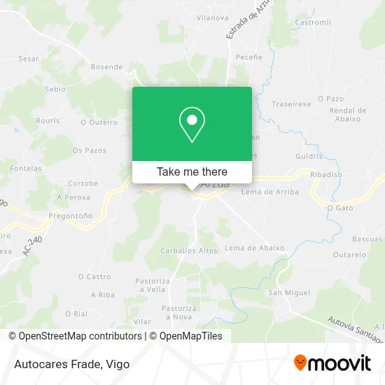 Autocares Frade map