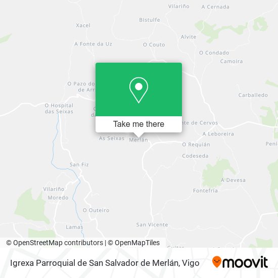 Igrexa Parroquial de San Salvador de Merlán map