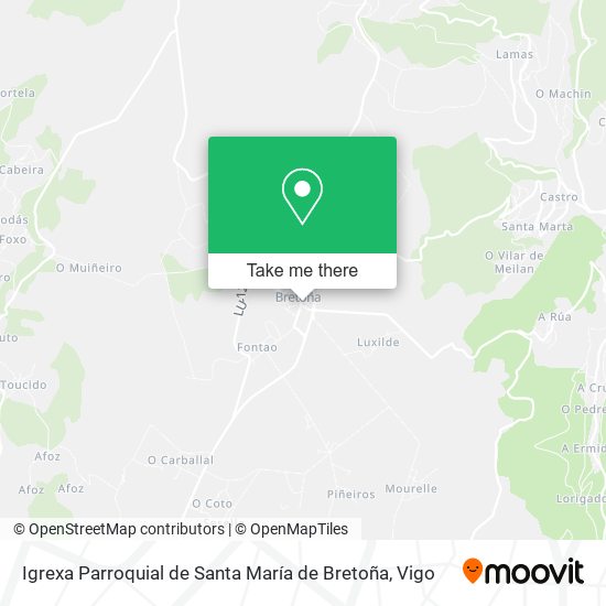 Igrexa Parroquial de Santa María de Bretoña map