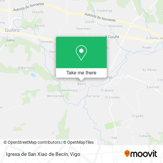 Igrexa de San Xiao de Becín map