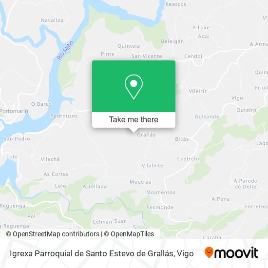 Igrexa Parroquial de Santo Estevo de Grallás map