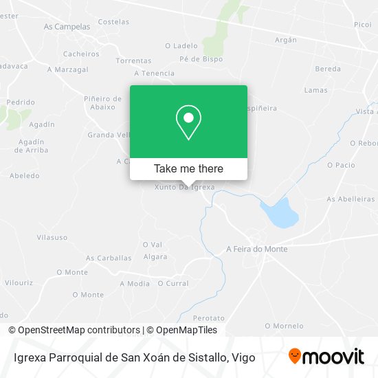 Igrexa Parroquial de San Xoán de Sistallo map