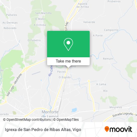 Igrexa de San Pedro de Ribas Altas map