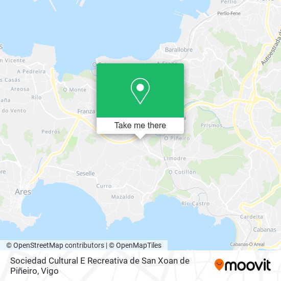 Sociedad Cultural E Recreativa de San Xoan de Piñeiro map