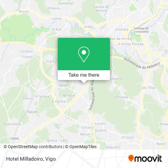 mapa Hotel Milladoiro