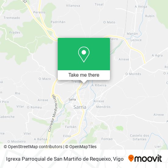 Igrexa Parroquial de San Martiño de Requeixo map