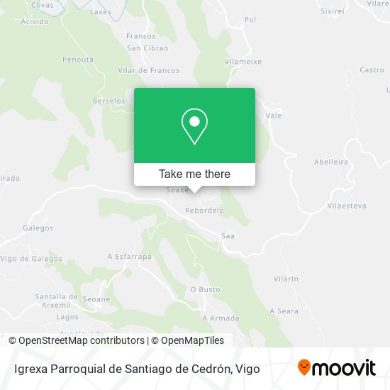 Igrexa Parroquial de Santiago de Cedrón map