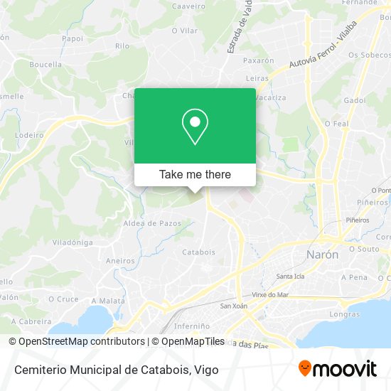 mapa Cemiterio Municipal de Catabois