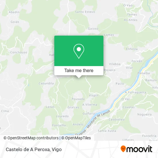 Castelo de A Peroxa map