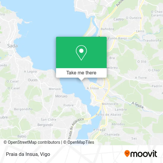 Praia da Insua map