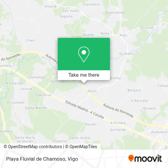 Playa Fluvial de Chamoso map