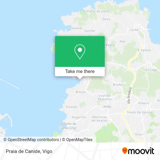 Praia de Canide map