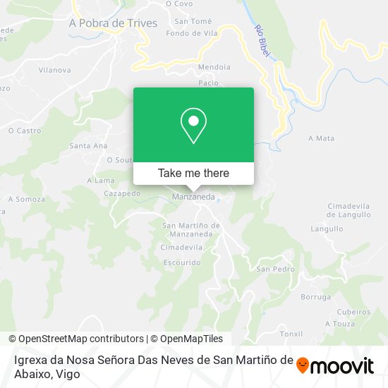 mapa Igrexa da Nosa Señora Das Neves de San Martiño de Abaixo