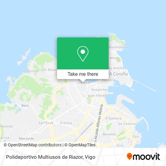 Polideportivo Multiusos de Riazor map