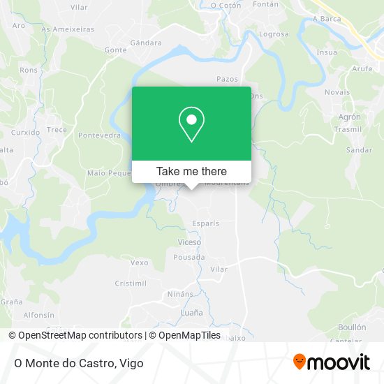 O Monte do Castro map