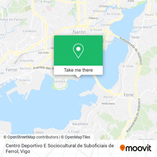 mapa Centro Deportivo E Sociocultural de Suboficiais de Ferrol