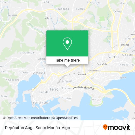Depósitos Auga Santa Mariña map